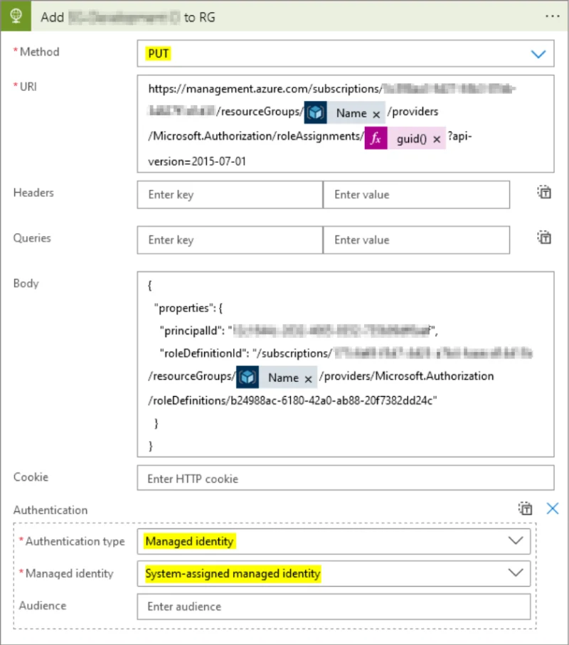 Automatically assign RBAC to Azure Resource Groups via Logic Apps
