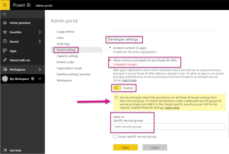 Use Power BI API with PowerShell for PowerBI.com & Azure SQL