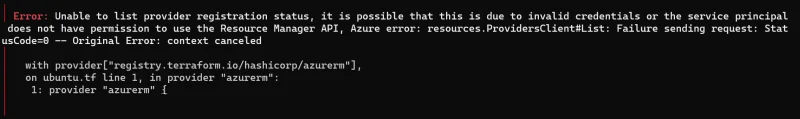 Terraform hanging in WSL Ubuntu