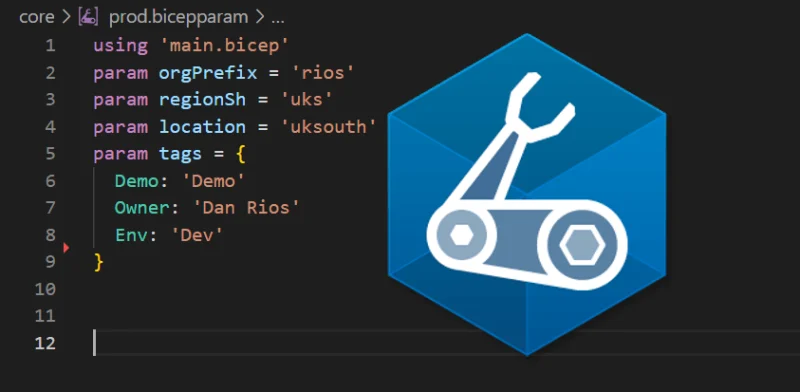 Using the new .bicepparam file!