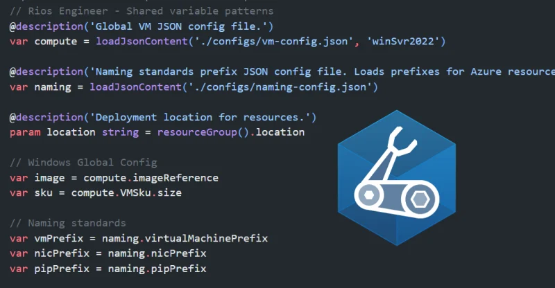 Shared variable file patterns with Azure Bicep