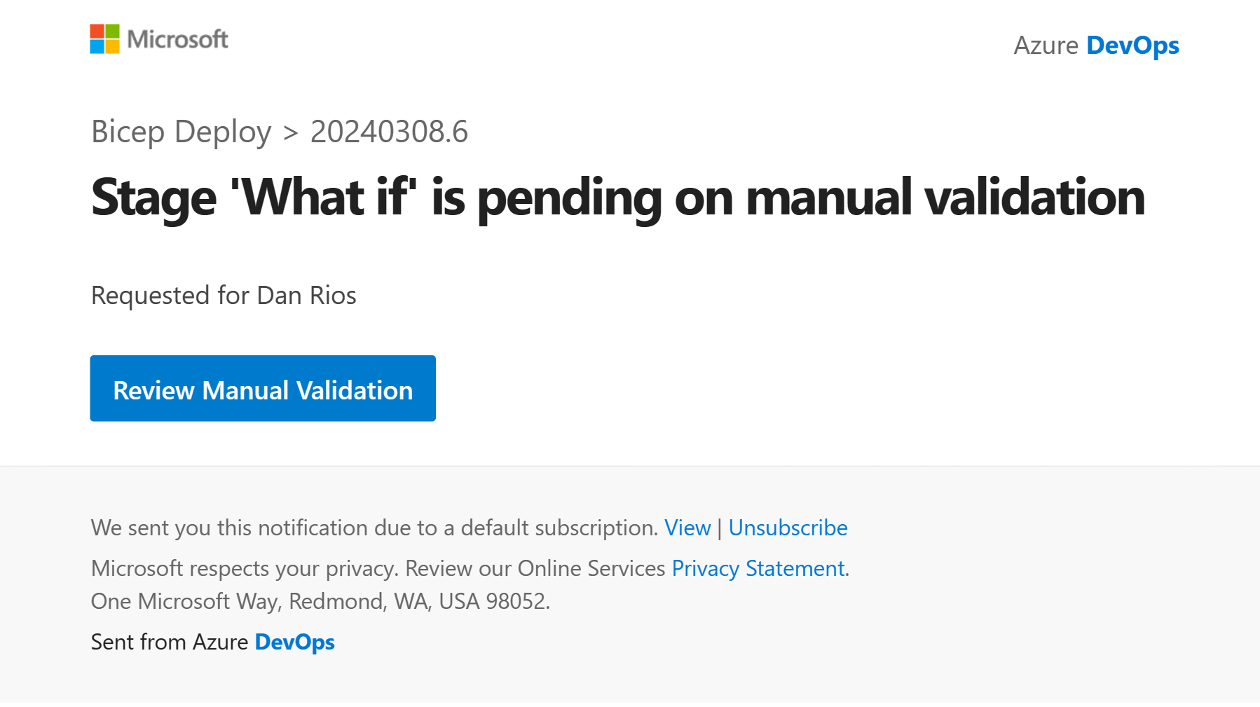 What if manual validation email