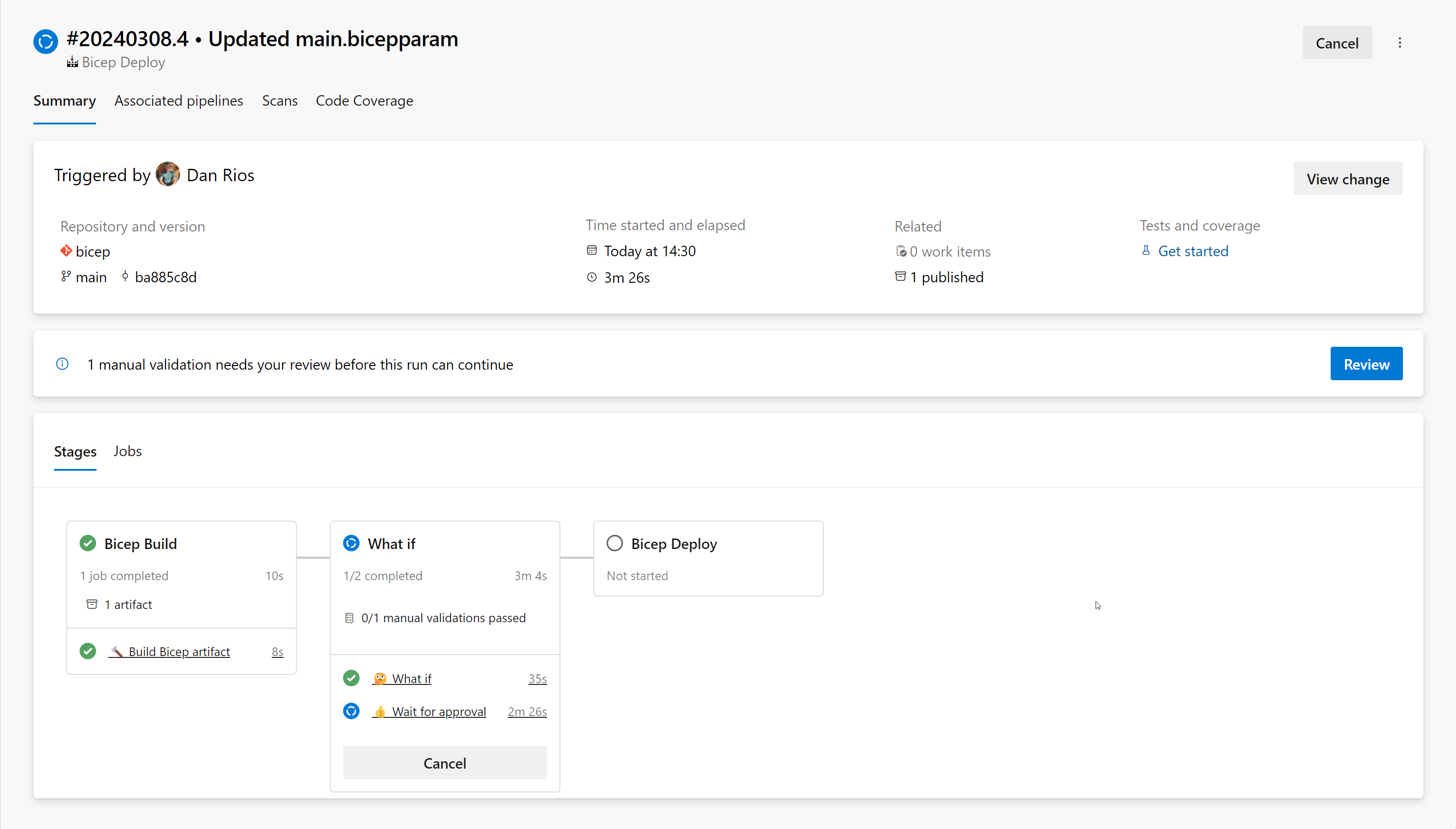 Azure DevOps Pipeline - What If stage