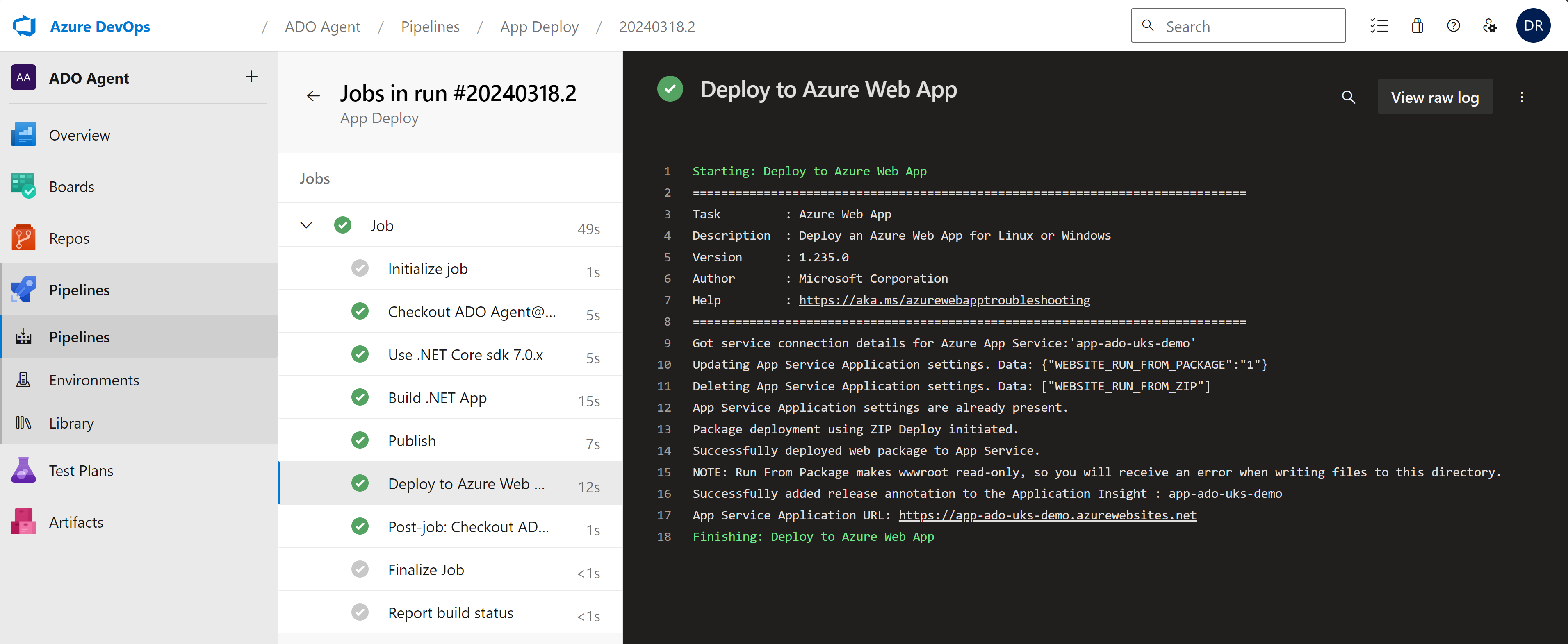 Web App deployment 