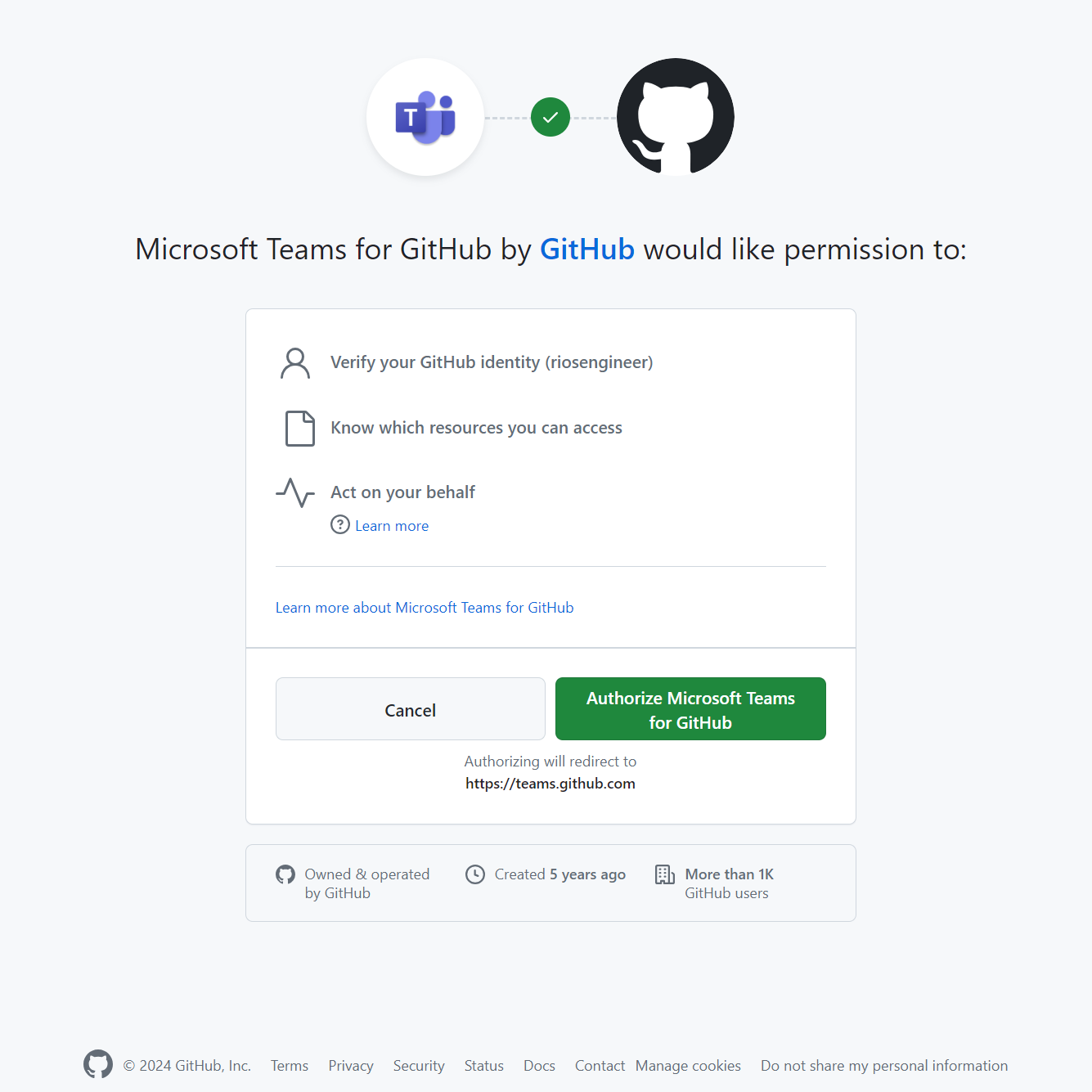 GitHub bot authentication