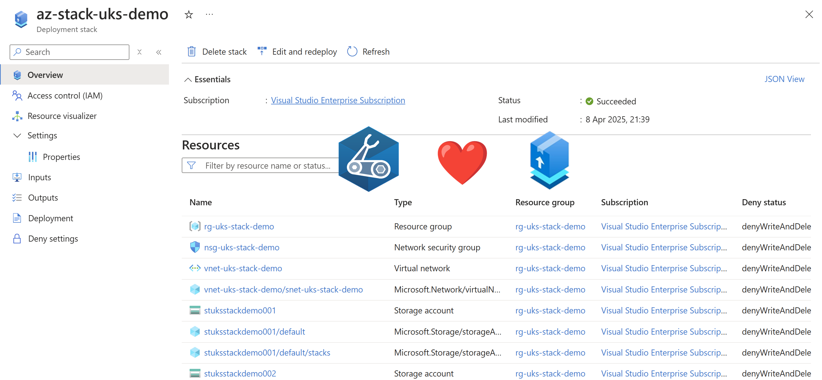 Deployment Stacks overview showing bicep + deployment stacks love