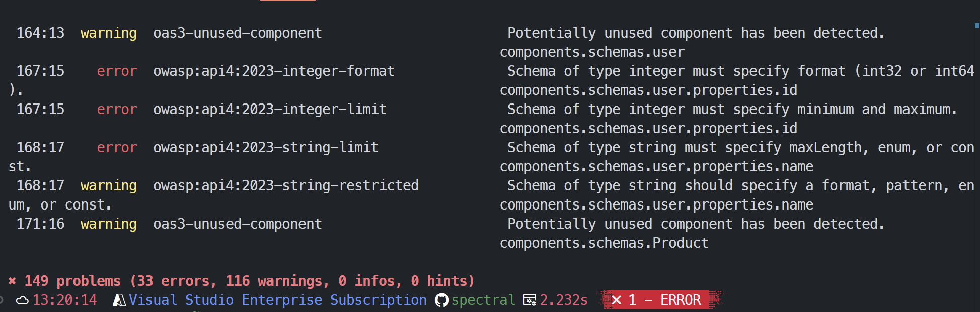 Spectral bad api example